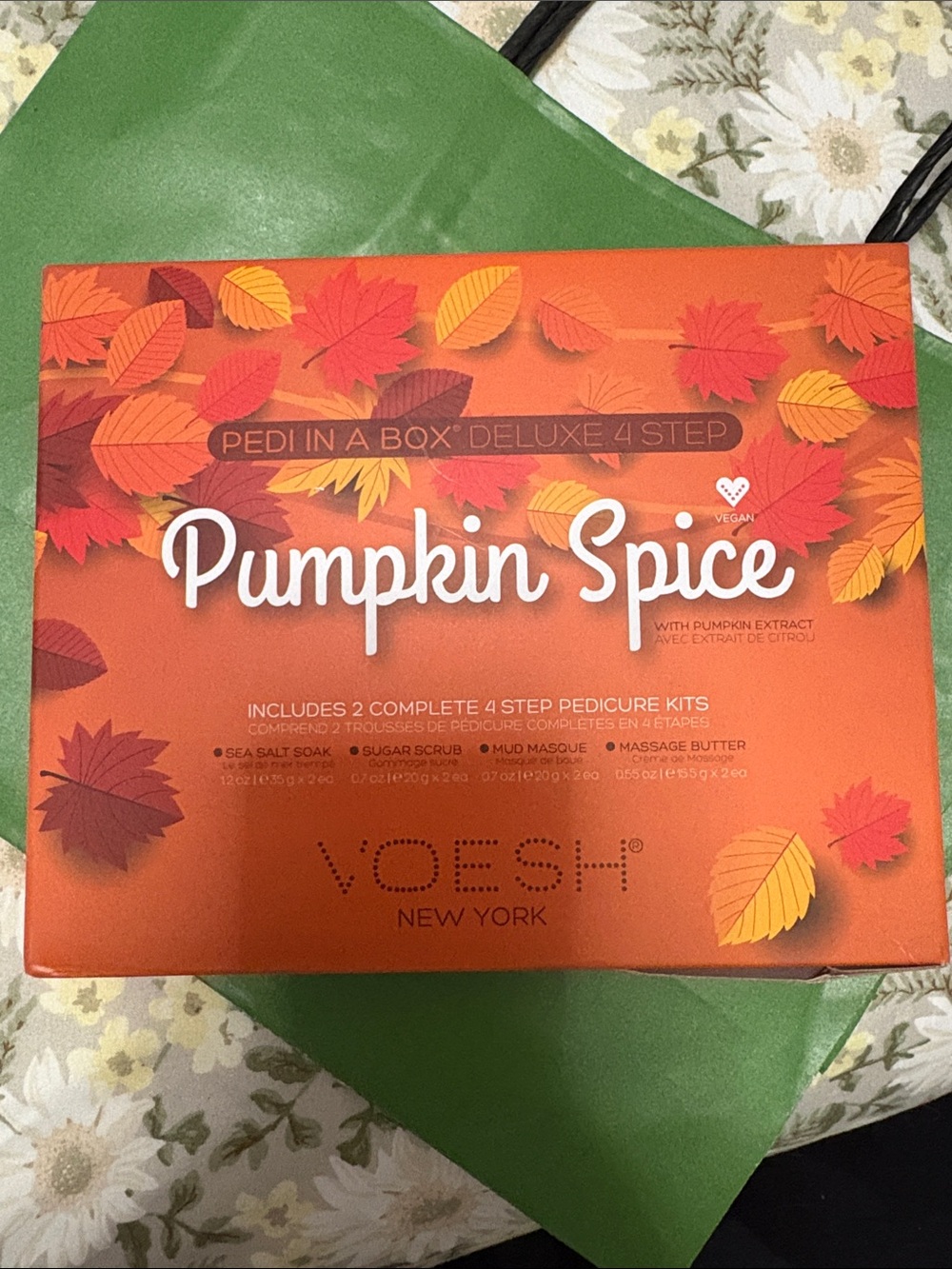 Voesh Pumpkin Spice Pedicure Kit - Orange